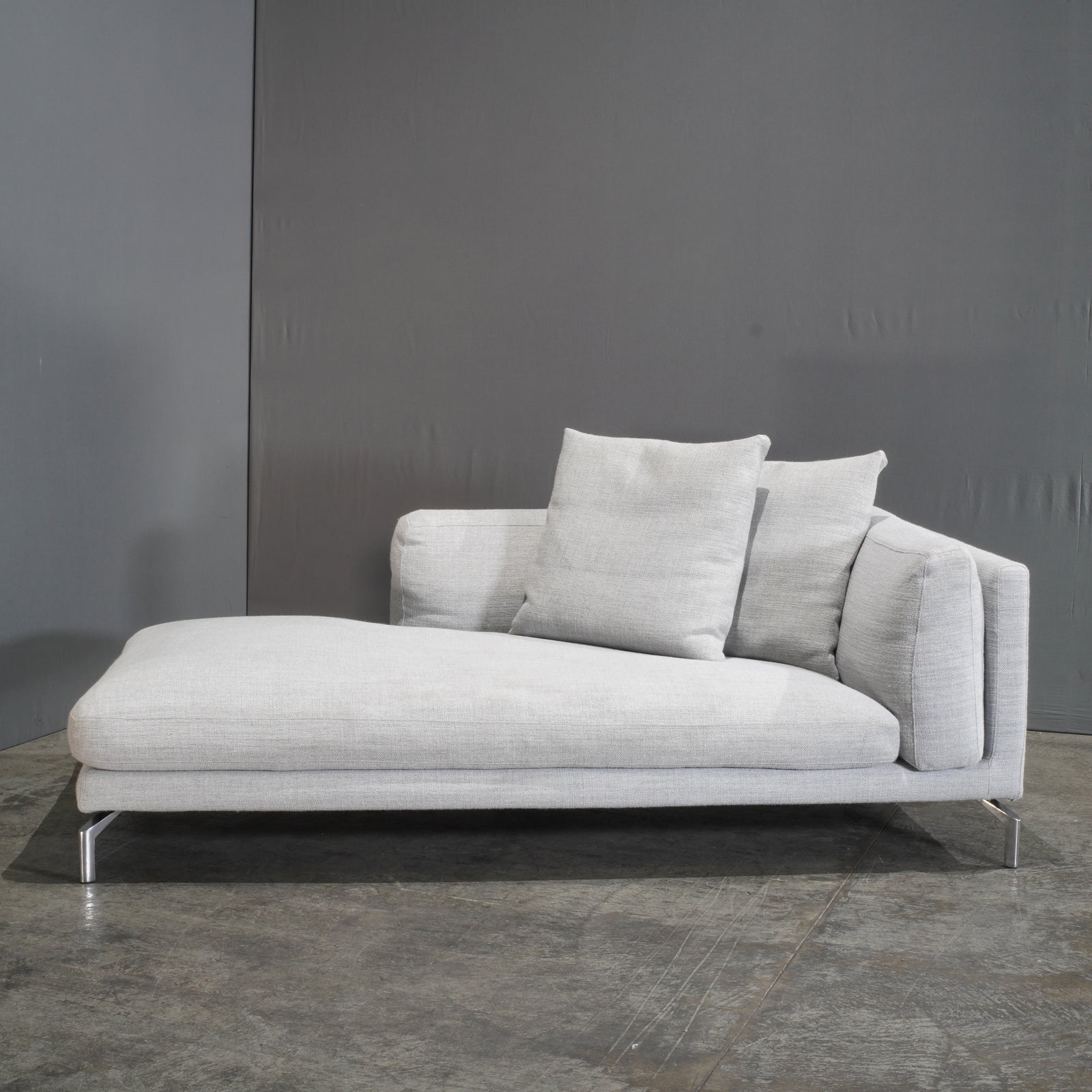 DWR Grey Como Sofa and Chaise by Giorgio Soressi