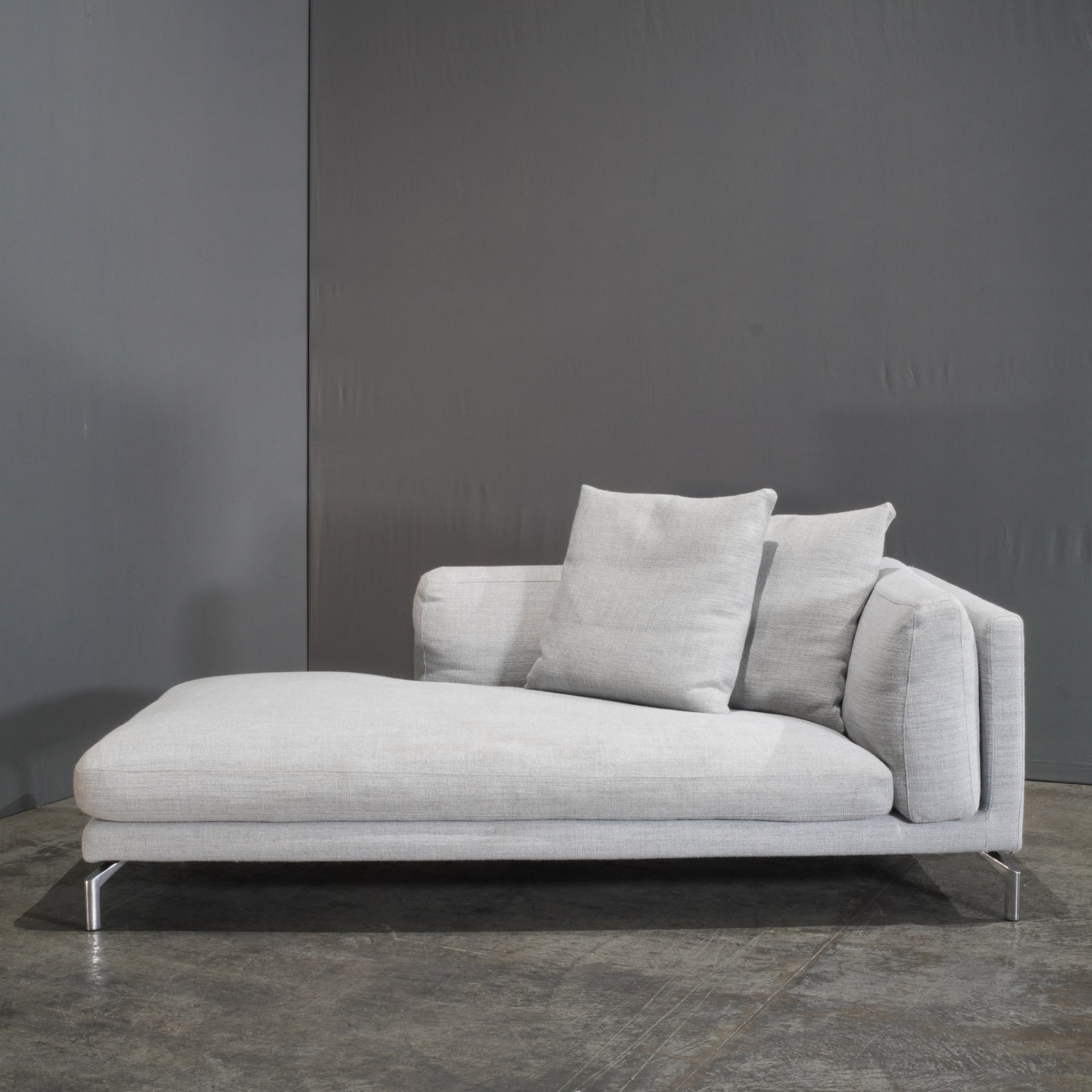 DWR Grey Como Sofa and Chaise by Giorgio Soressi