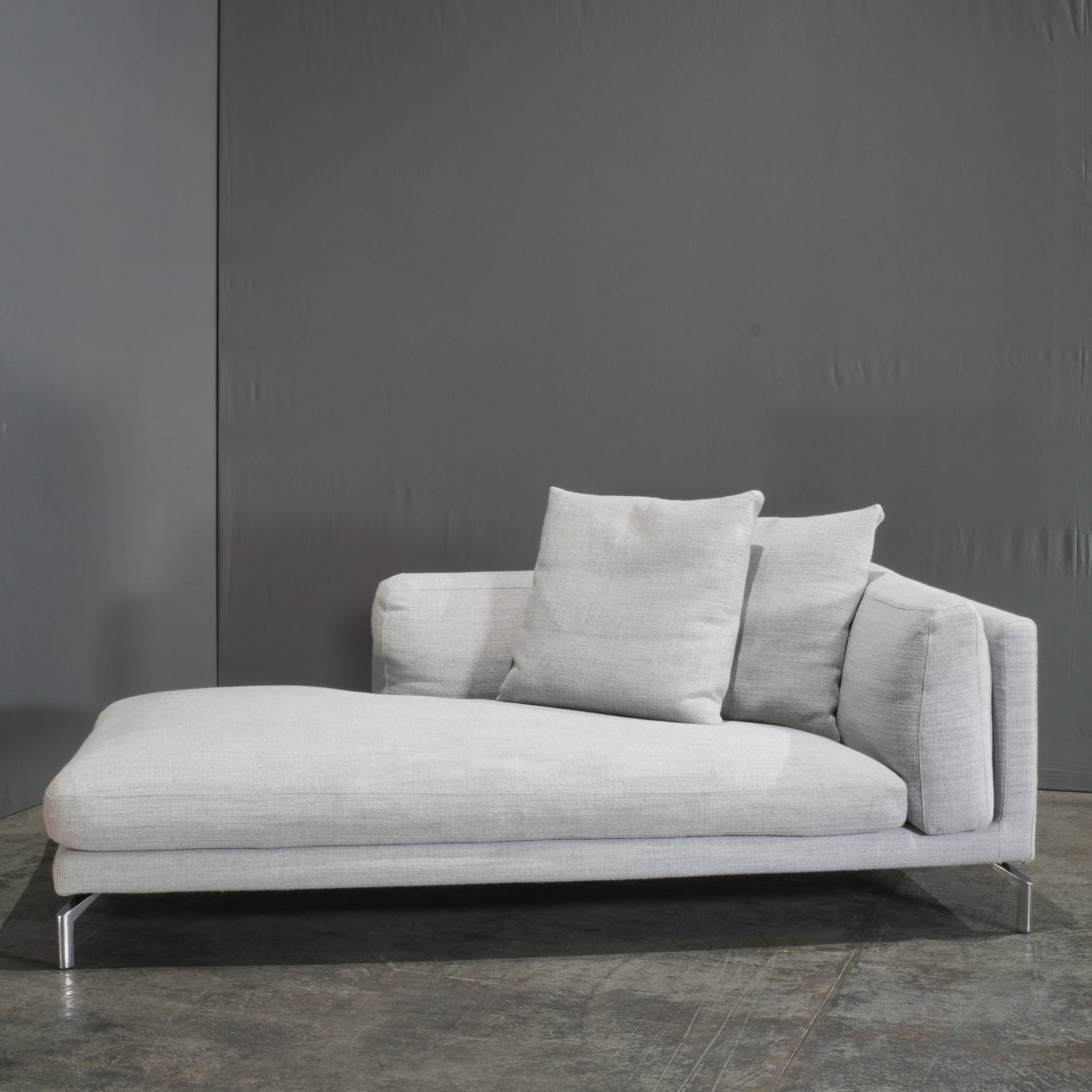 DWR Grey Como Sofa and Chaise by Giorgio Soressi