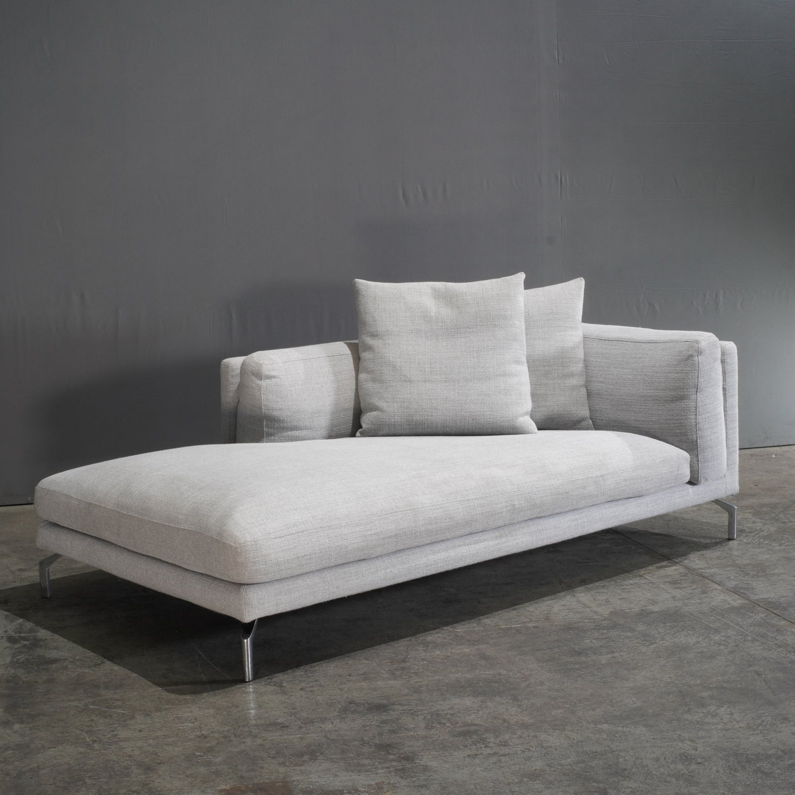 DWR Grey Como Sofa and Chaise by Giorgio Soressi