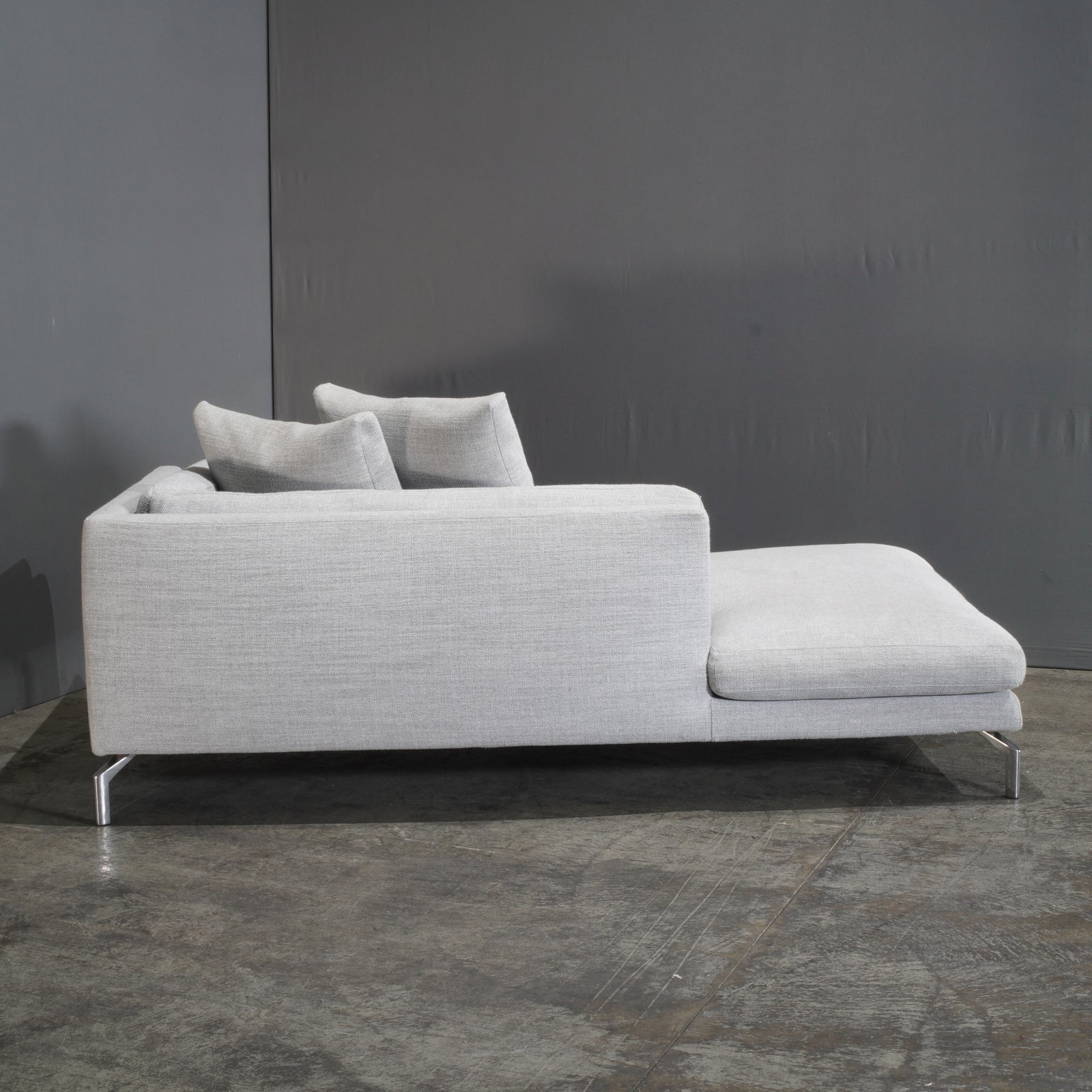 DWR Grey Como Sofa and Chaise by Giorgio Soressi