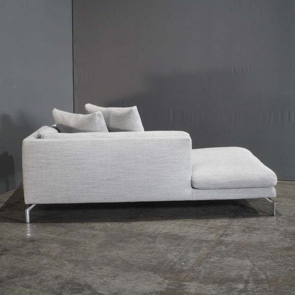 DWR Grey Como Sofa and Chaise by Giorgio Soressi