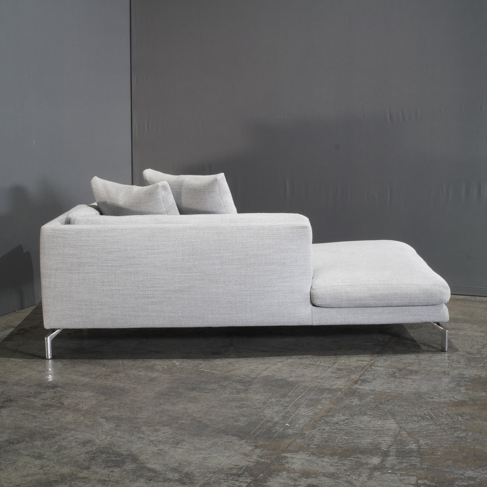 DWR Grey Como Sofa and Chaise by Giorgio Soressi
