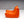 Ligne Roset by Michel Ducaroy Togo Orange Armchair and Footstool, Set of Two