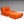 Ligne Roset by Michel Ducaroy Togo Orange Armchair and Footstool, Set of Two