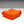 Ligne Roset by Michel Ducaroy Togo Orange Armchair and Footstool, Set of Two