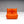 Ligne Roset by Michel Ducaroy Togo Orange Armchair and Footstool, Set of Two