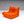 Ligne Roset by Michel Ducaroy Togo Orange Armchair and Footstool, Set of Two
