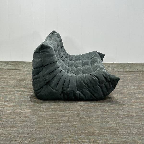 Ligne Roset Light Grey Three Seater Alcantara Togo Sofa by Michel Ducaroy