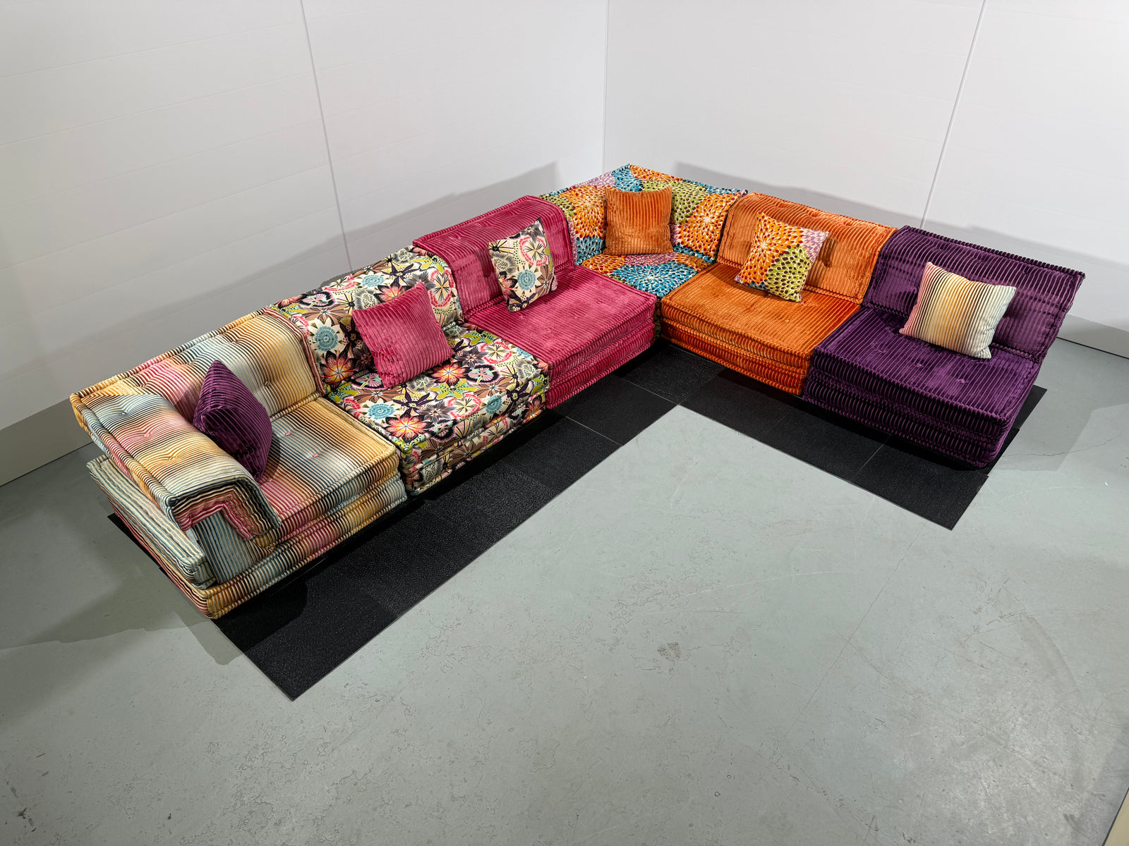 Roche Bobois Mah Jong Sectional Sofa, Set of Twenty Seven