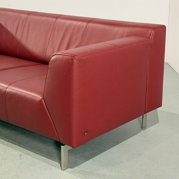 Rolf Benz Linea 318 Leather Sofas, Set of Two