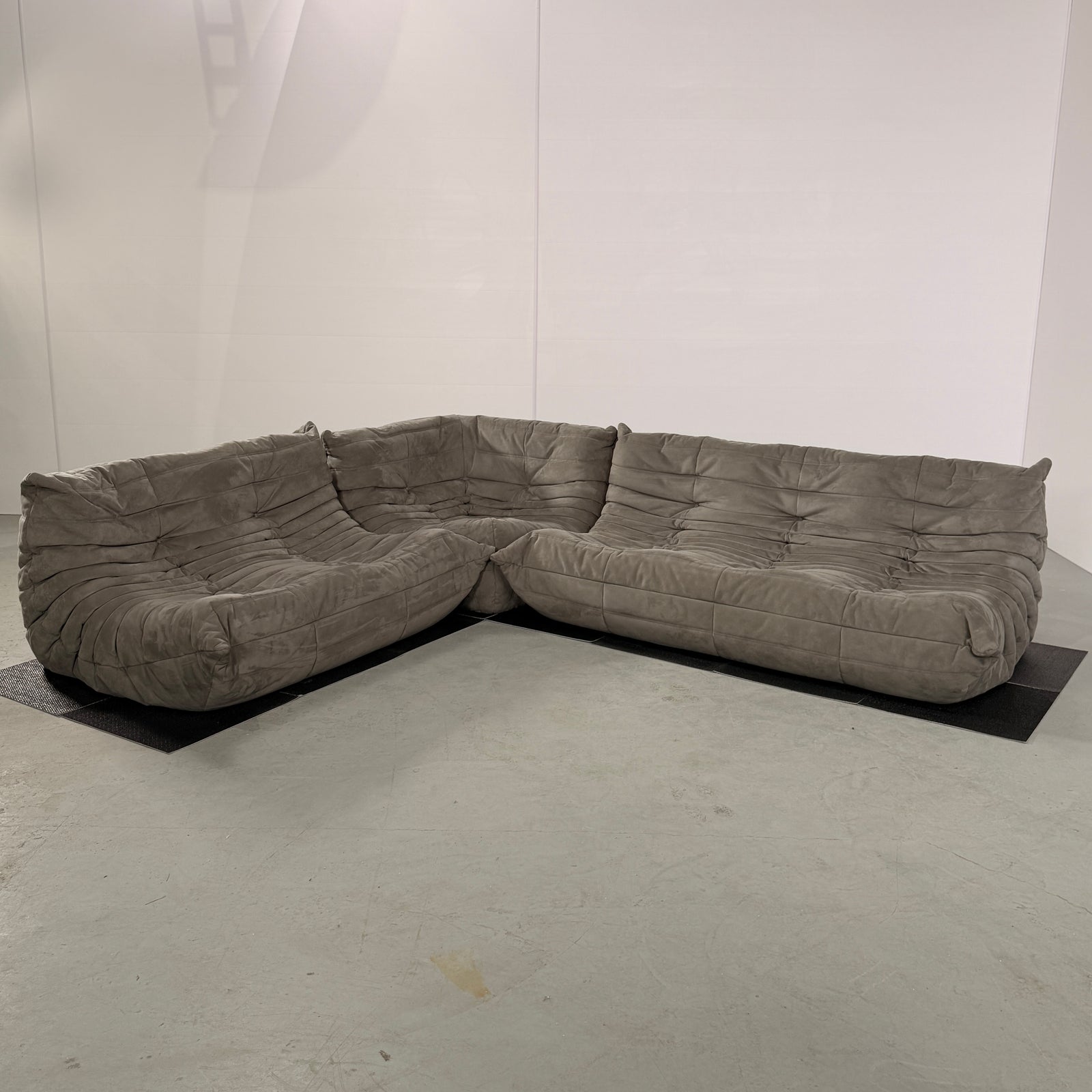 Ligne Roset by Michel Ducaroy Togo Grey Modular Sofa, Set of Three