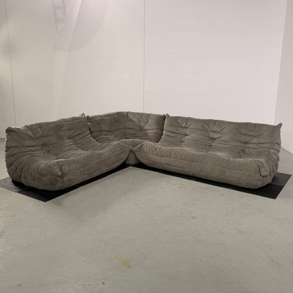 Ligne Roset by Michel Ducaroy Togo Grey Modular Sofa, Set of Three