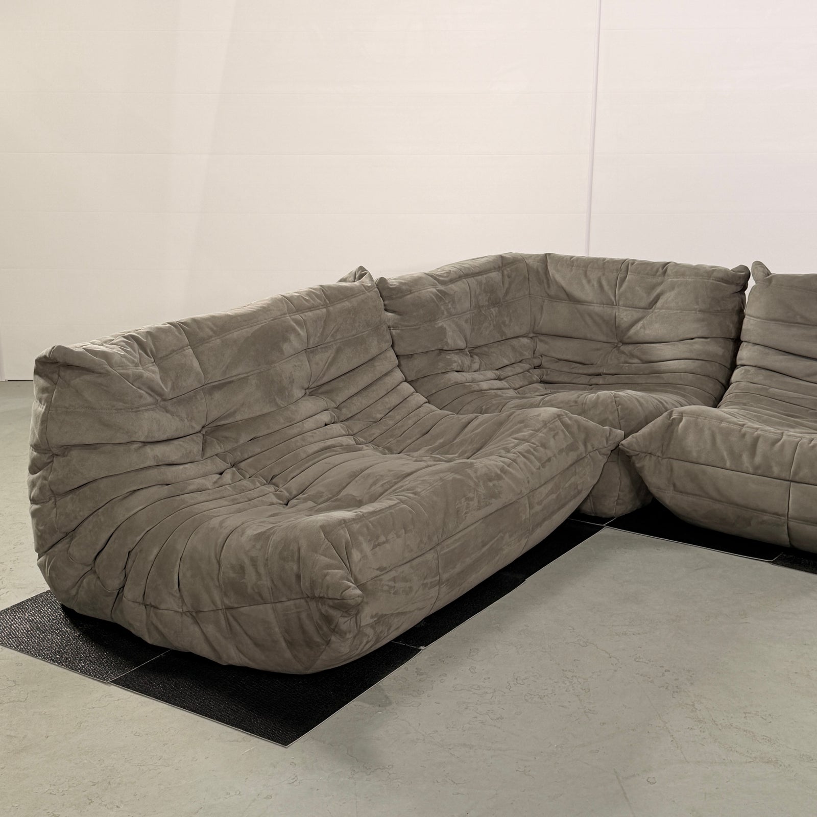 Ligne Roset by Michel Ducaroy Togo Grey Modular Sofa, Set of Three