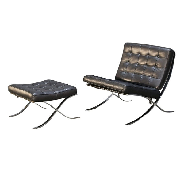 Alivar Barcelona Chair and Stool by Mies van der Rohe @ REHAUS