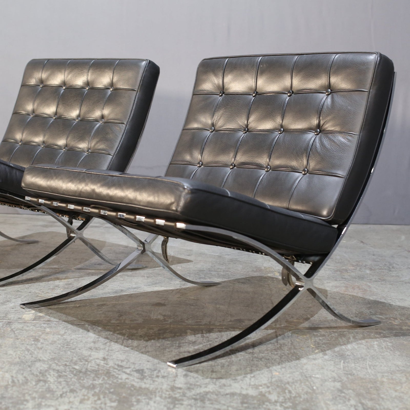 Alivar Barcelona Chair and Stool by Mies van der Rohe @ REHAUS