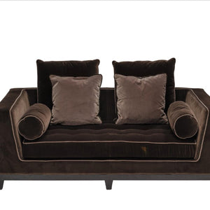 Antonio Citterio for B&B Italia Maxalto Brown Velvet Two Seat Sofa, 2013 - REHAUS - Antonio Citterio