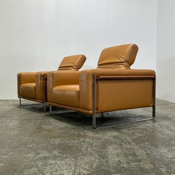 Bamboo Leather Armchair by Nicoletti, Set of Two @ REHAUS