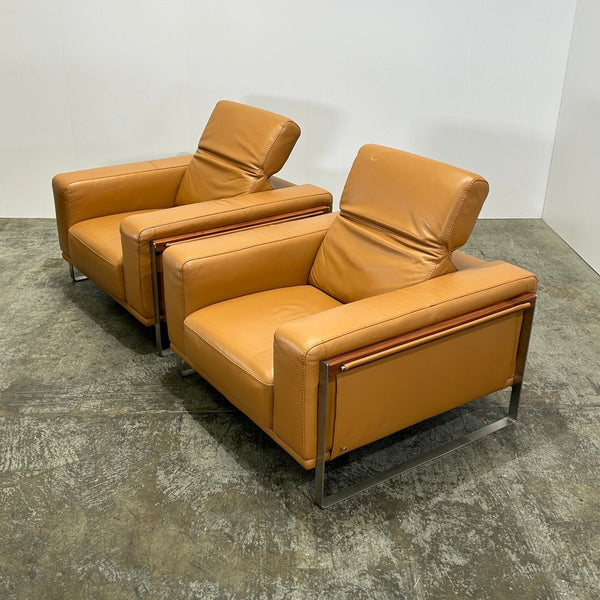 Bamboo Leather Armchair by Nicoletti, Set of Two @ REHAUS