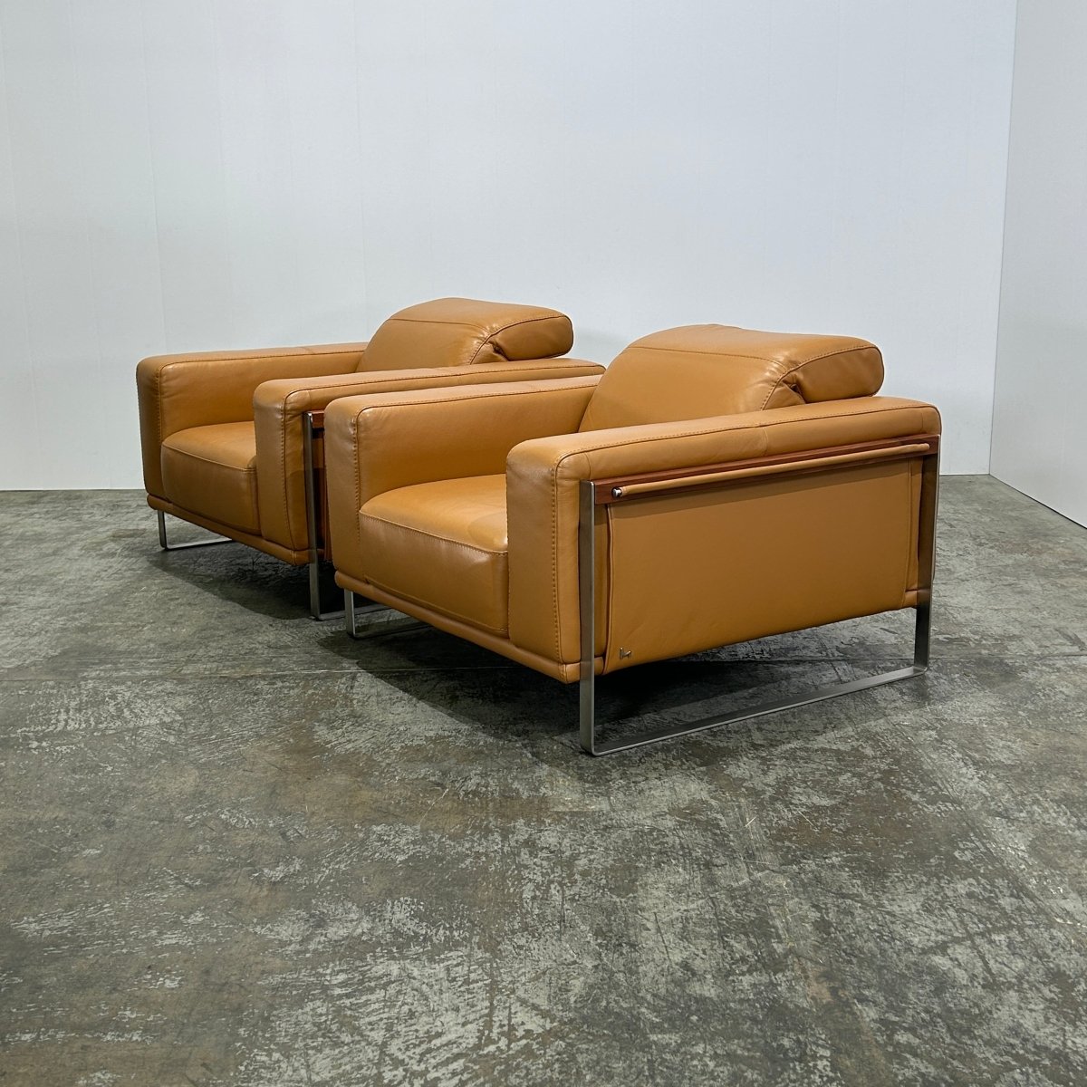 Bamboo Leather Armchair by Nicoletti, Set of Two @ REHAUS