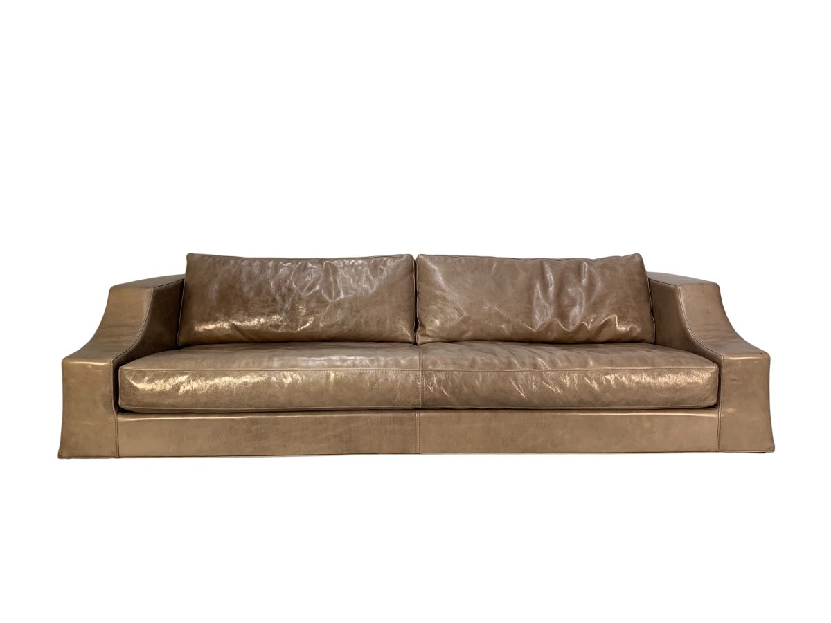 Baxter of Italy 4 - Seat Sofa - In Grey Brown Tuscany Leather @ REHAUS