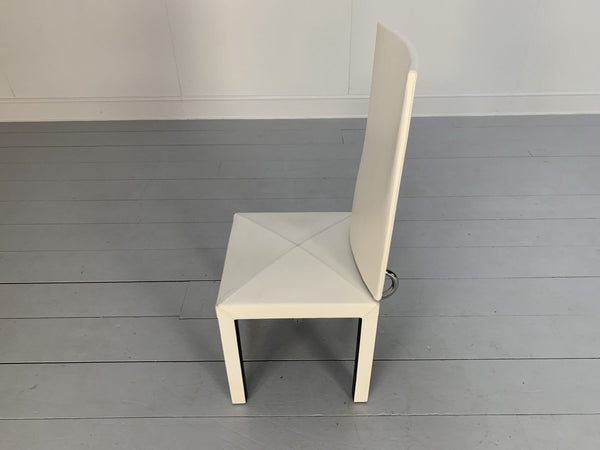 B&B Italia Arcadia Dining Chairs - in White Gamma Leather, Set of 8 @ REHAUS