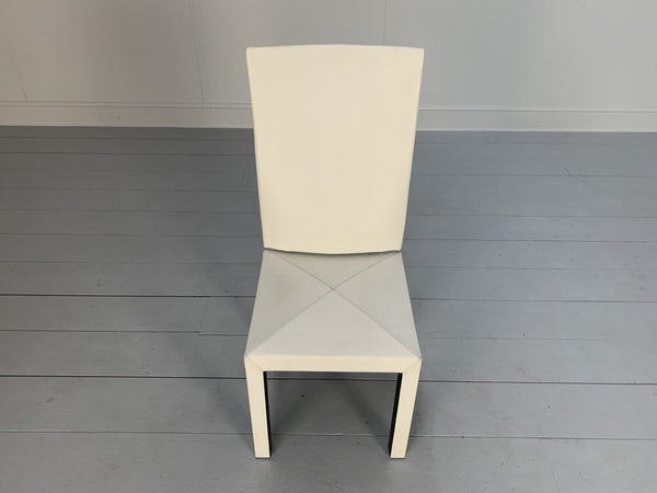 B&B Italia Arcadia Dining Chairs - in White Gamma Leather, Set of 8 @ REHAUS
