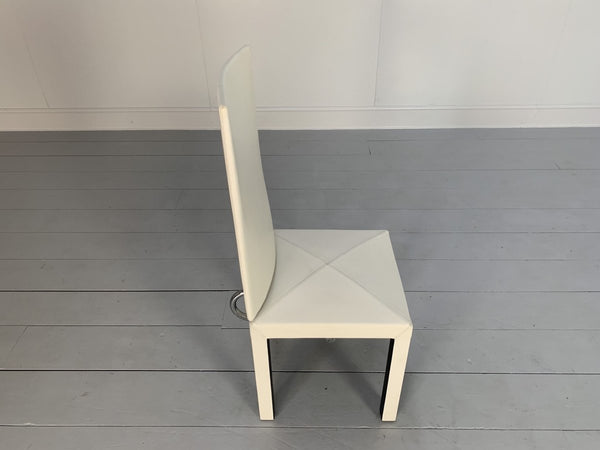 B&B Italia Arcadia Dining Chairs - in White Gamma Leather, Set of 8 @ REHAUS