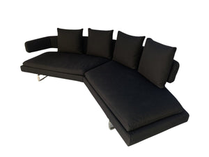B&B Italia Arne A320CS_3 4-Seat Curved Sofa - In Black Wool