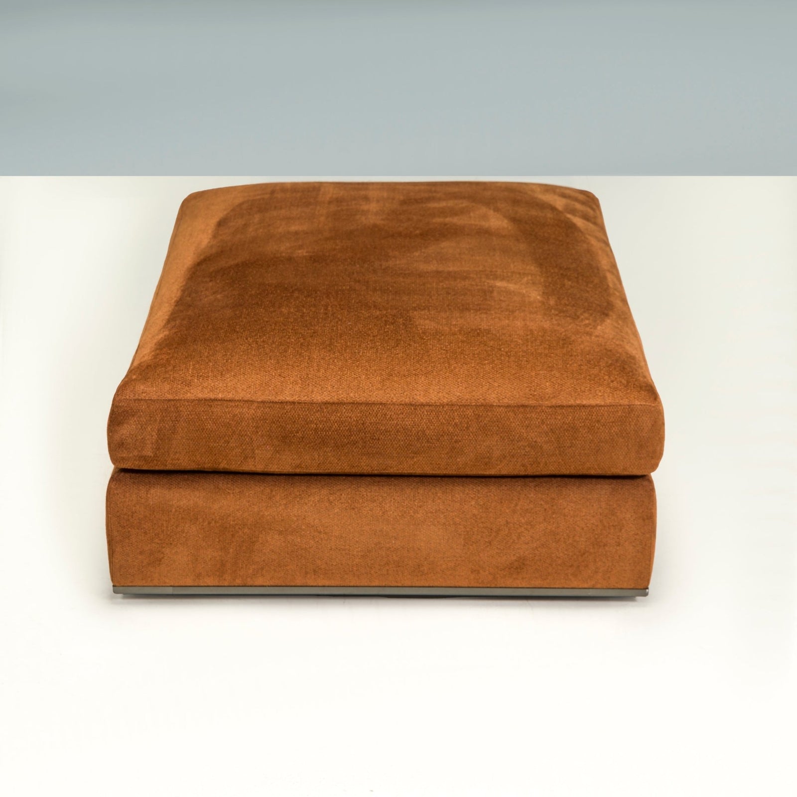 B&B Italia by Antonio Citterio Brown Velvet Richard Ottoman - REHAUS - B&B Italia