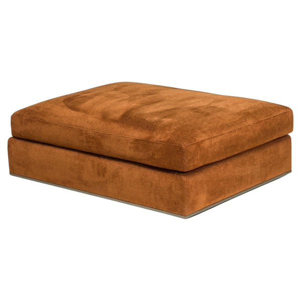 B&B Italia by Antonio Citterio Brown Velvet Richard Ottoman