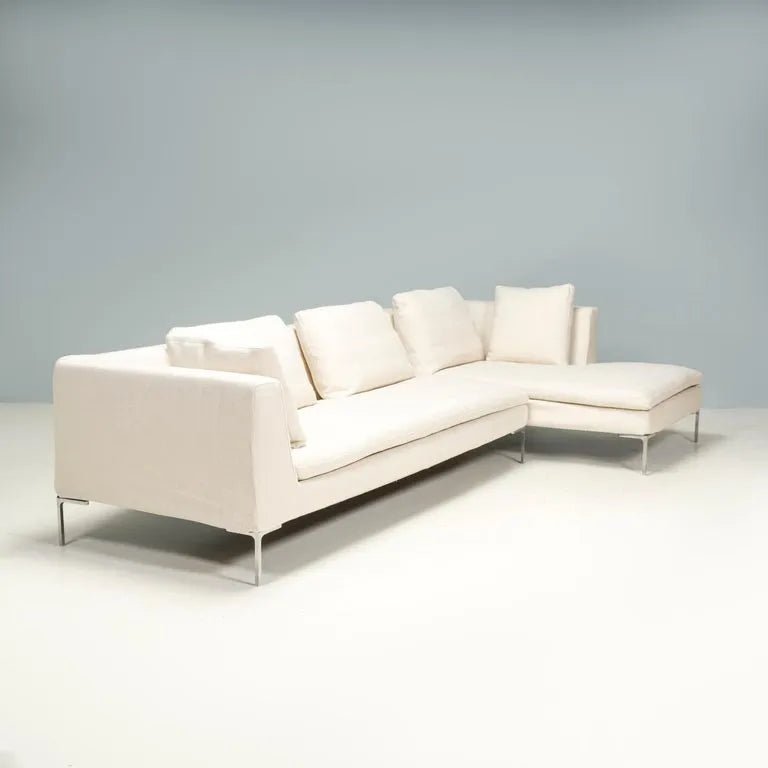 B&B Italia by Antonio Citterio Ivory Cream Fabric Charles Corner Sofa, 2022 - REHAUS - Antonio Citterio