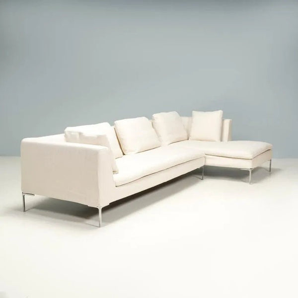 B&B Italia by Antonio Citterio Ivory Cream Fabric Charles Corner Sofa, 2022 - REHAUS - Antonio Citterio