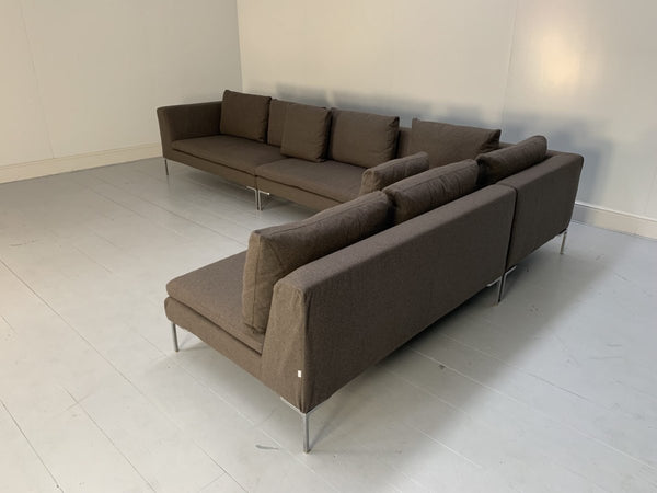B&B Italia Charles L - Shape Sectional Sofa - In Beige Serra Cashmere @ REHAUS