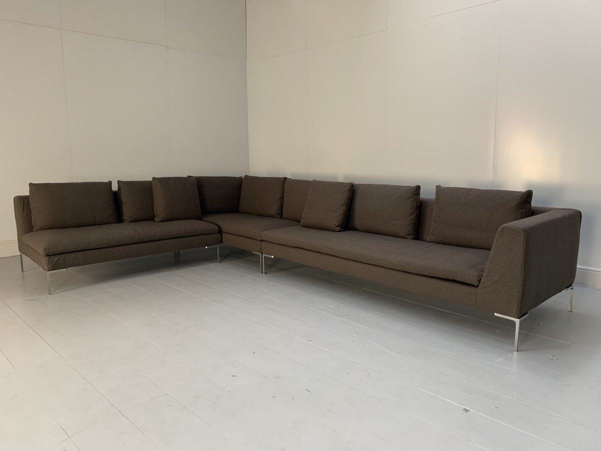 B&B Italia Charles L - Shape Sectional Sofa - In Beige Serra Cashmere @ REHAUS