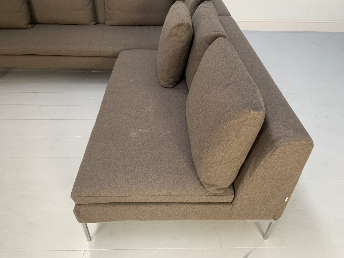 B&B Italia Charles L - Shape Sectional Sofa - In Beige Serra Cashmere @ REHAUS