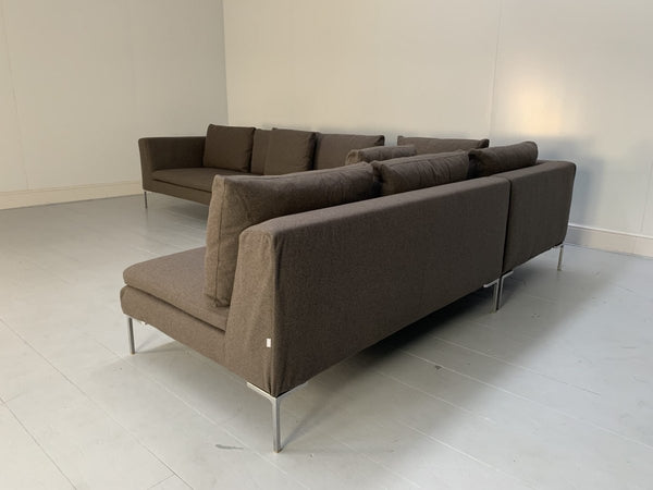 B&B Italia Charles L - Shape Sectional Sofa - In Beige Serra Cashmere @ REHAUS