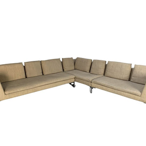 B&B Italia Charles L - Shape Sectional Sofa - In Stripe Wool @ REHAUS