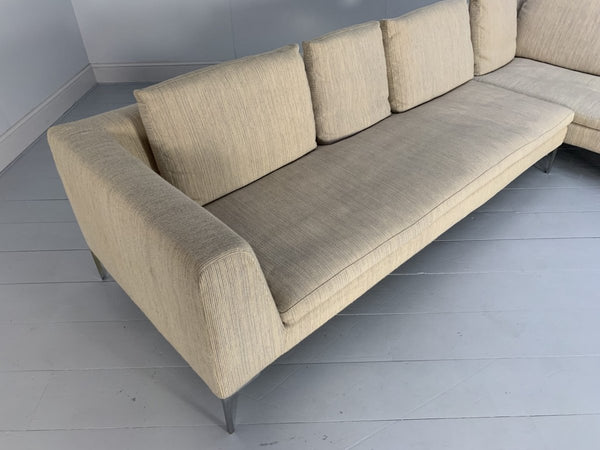B&B Italia Charles L - Shape Sectional Sofa - In Stripe Wool @ REHAUS