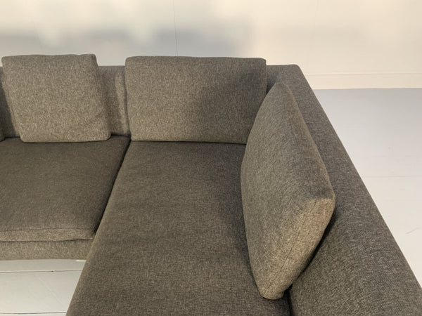 B&B Italia Charles L - Shape Sofa - In Dark Grey & Brown Fabric @ REHAUS