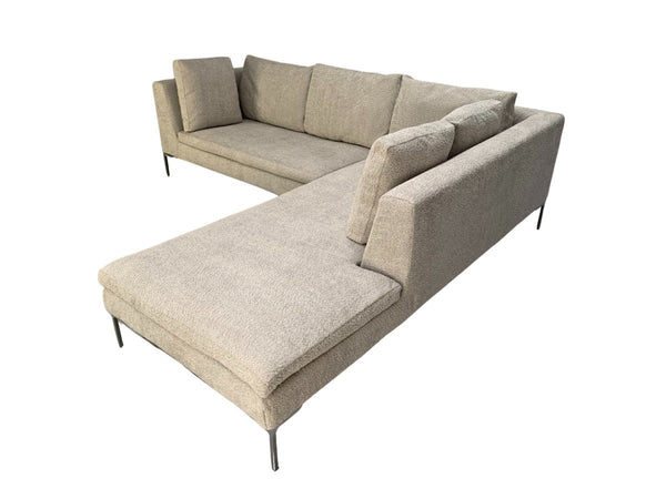B&B Italia Charles L - Shape Sofa - In Pale Grey Boucle @ REHAUS