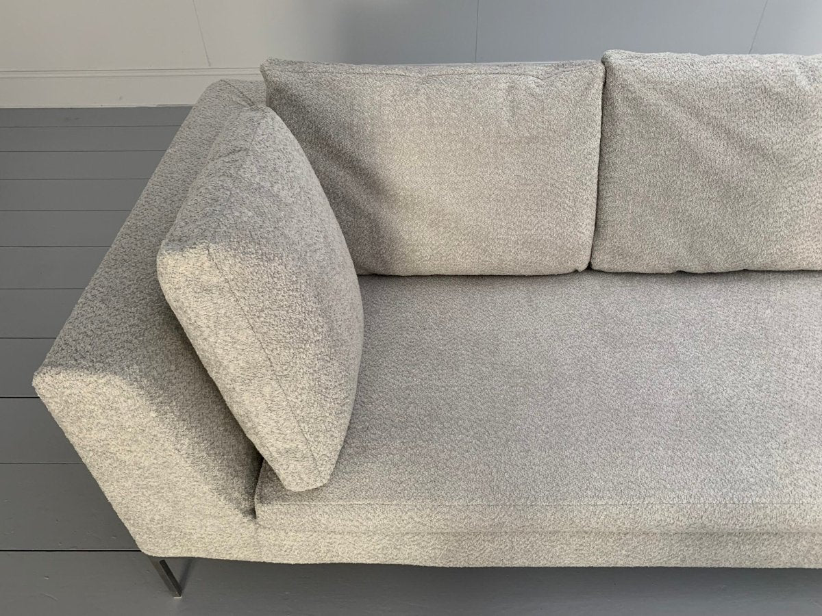 B&B Italia Charles L - Shape Sofa - In Pale Grey Boucle @ REHAUS