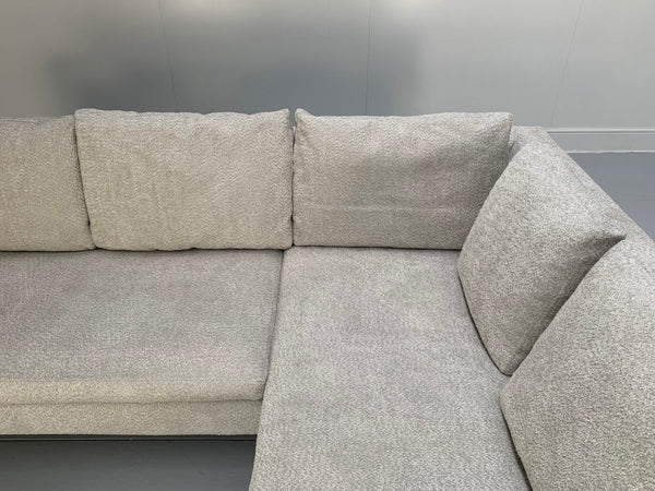 B&B Italia Charles L - Shape Sofa - In Pale Grey Boucle @ REHAUS