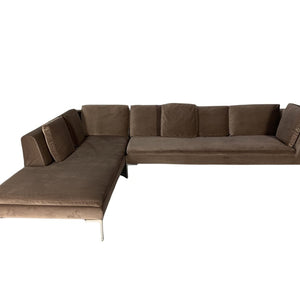 B&B Italia Charles Sofa - L - Shape Sectional - In Soft Pink Velvet @ REHAUS