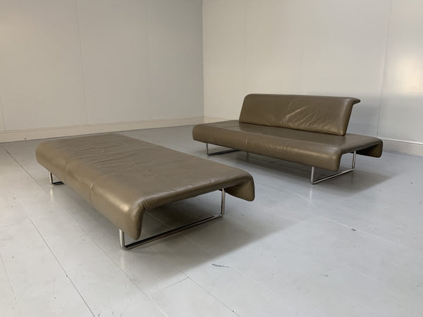 B&B Italia Cloud Sofas - In Grey Gamma Leather, Set of 2 @ REHAUS