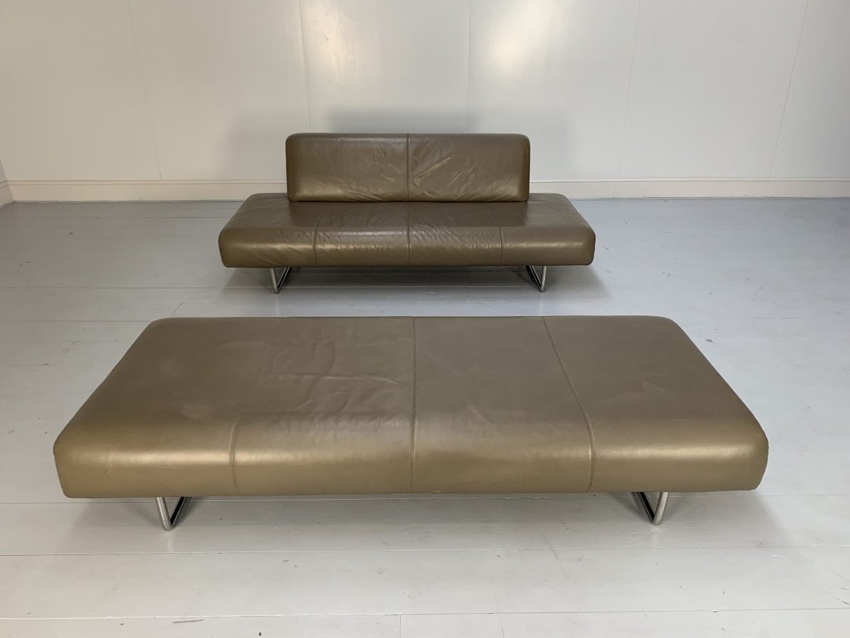 B&B Italia Cloud Sofas - In Grey Gamma Leather, Set of 2 @ REHAUS