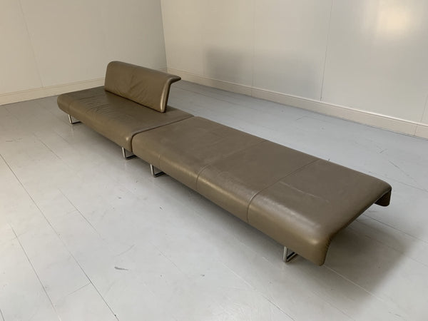 B&B Italia Cloud Sofas - In Grey Gamma Leather, Set of 2 @ REHAUS