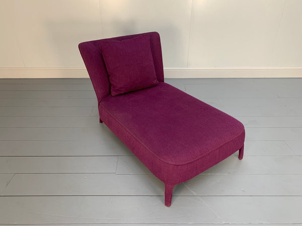 B&B Italia Febo Chaise Longue Sofa in Violet Enia Chenille @ REHAUS