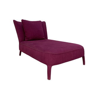 B&B Italia Febo Chaise Longue Sofa in Violet Enia Chenille @ REHAUS