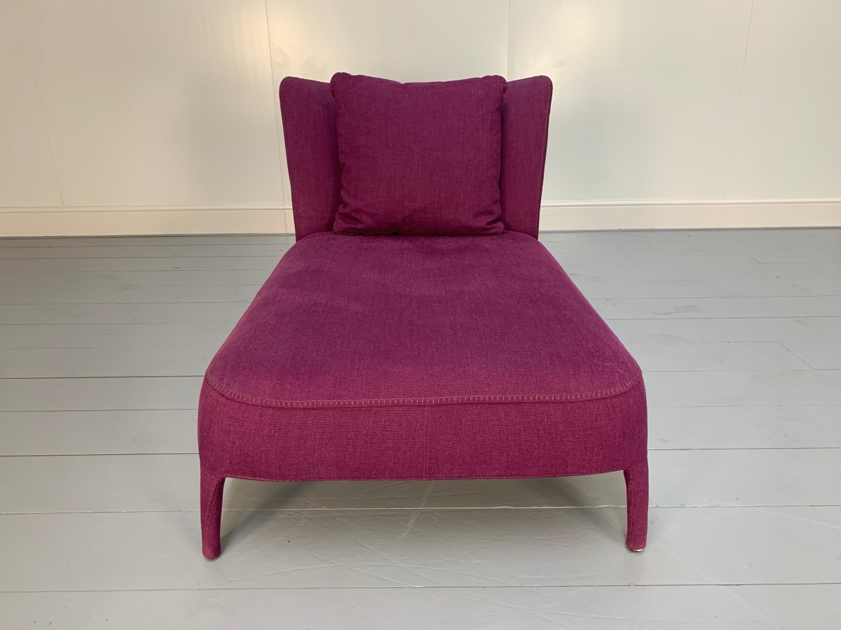 B&B Italia Febo Chaise Longue Sofa in Violet Enia Chenille @ REHAUS